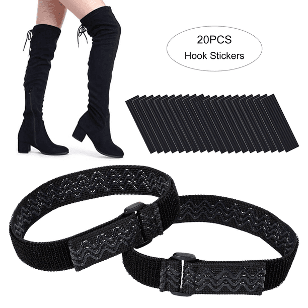 Knee Boots Straps Anti-Slip Fixed belt 1 pair with 20 pcs Tape Stickers Anti-Drop Down Prevent Loose No Fall Off Knee Boots Straps Anti-Slip Fixed belt 1 pair with 20 pcs Tape Stickers Anti-Drop Down Prevent Loose No Fall Off
